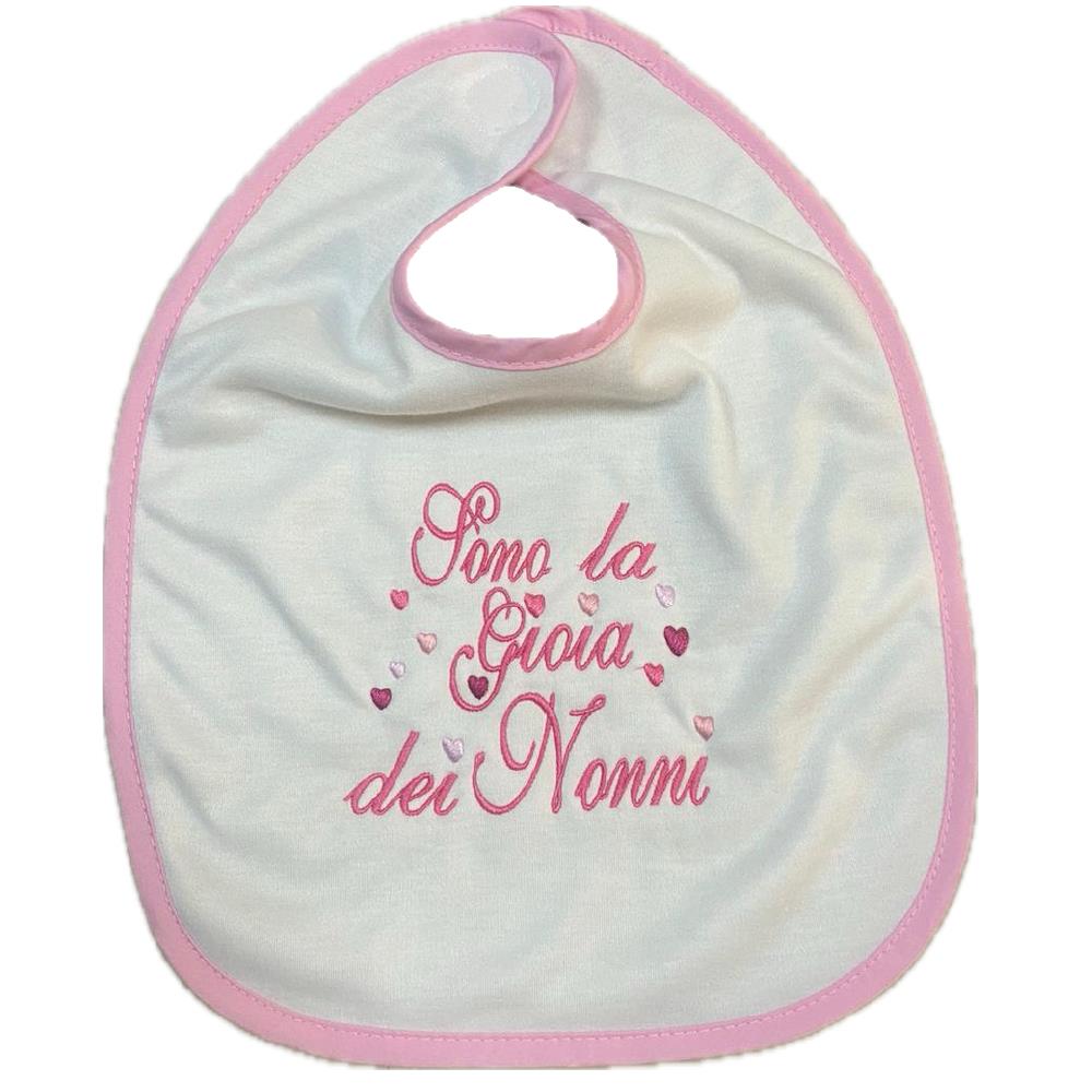 Bavaglino Ricamato “Sono la Gioia dei Miei…” – Bavaglini Personalizzati – PS 09874-001