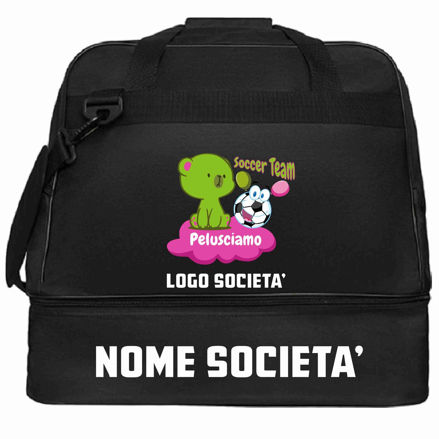 Borsa Sportiva con Doppio Manico e Tracolla Regolabile – Borsone Calcio Personalizzabile con Loghi e Scritte PS 00508 PRS
