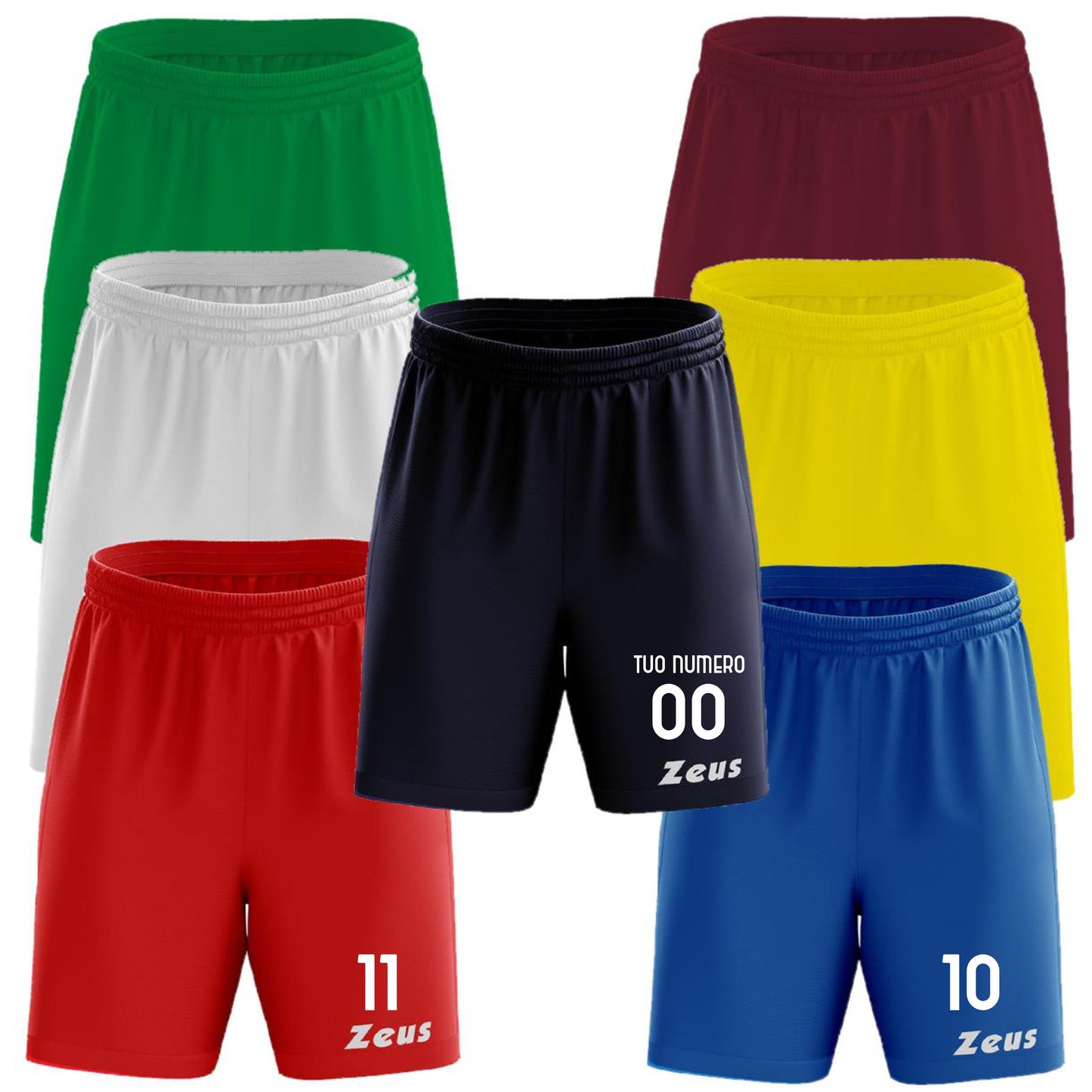 Pantaloncini Calcio Zeus Mida Personalizzabili con Numero – PS 35169