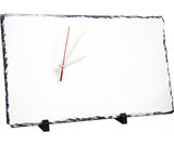 Cornice in Pietra Ardesia Rettangolare con Orologio – Gadget Personalizzato 25×40 cm PS 13103