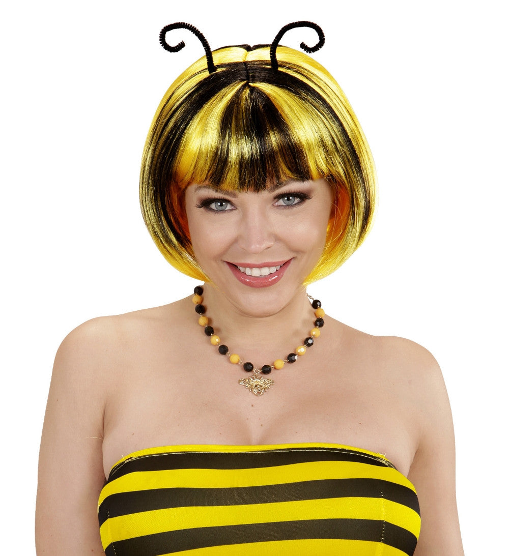 Parrucca Donna da Ape con Antenne Carnevale – PS 04380