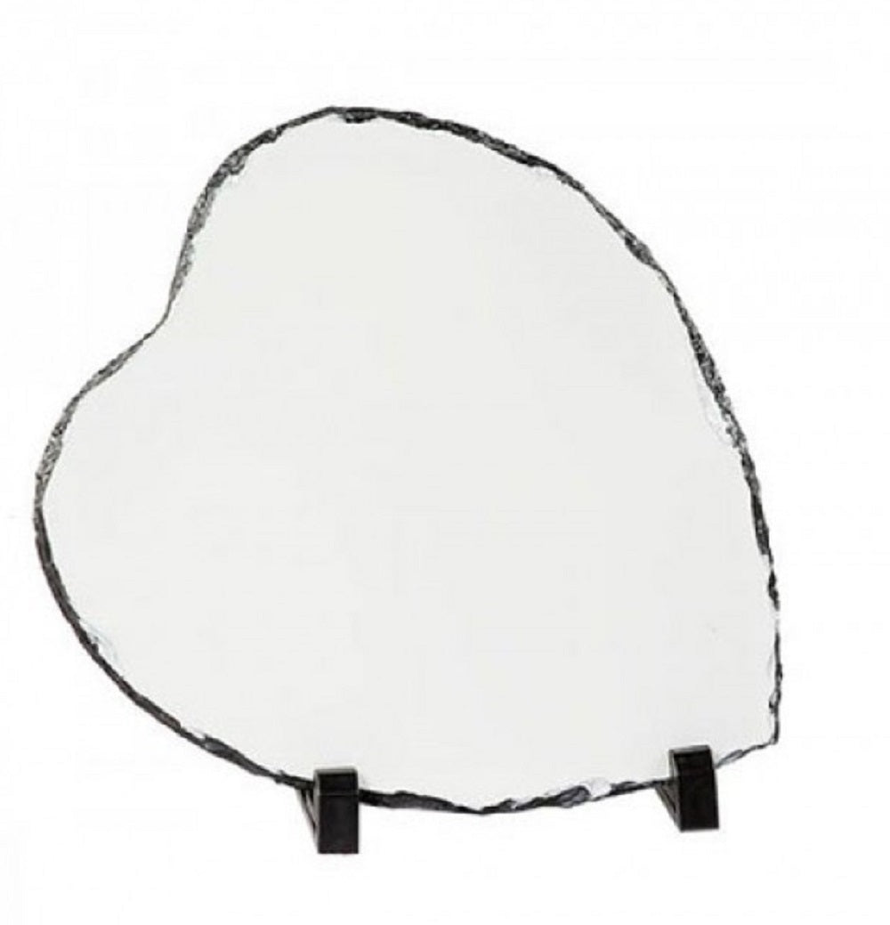 Cornice in Pietra Ardesia a Cuore – Soprammobile Personalizzato 20×25 cm PS 00779