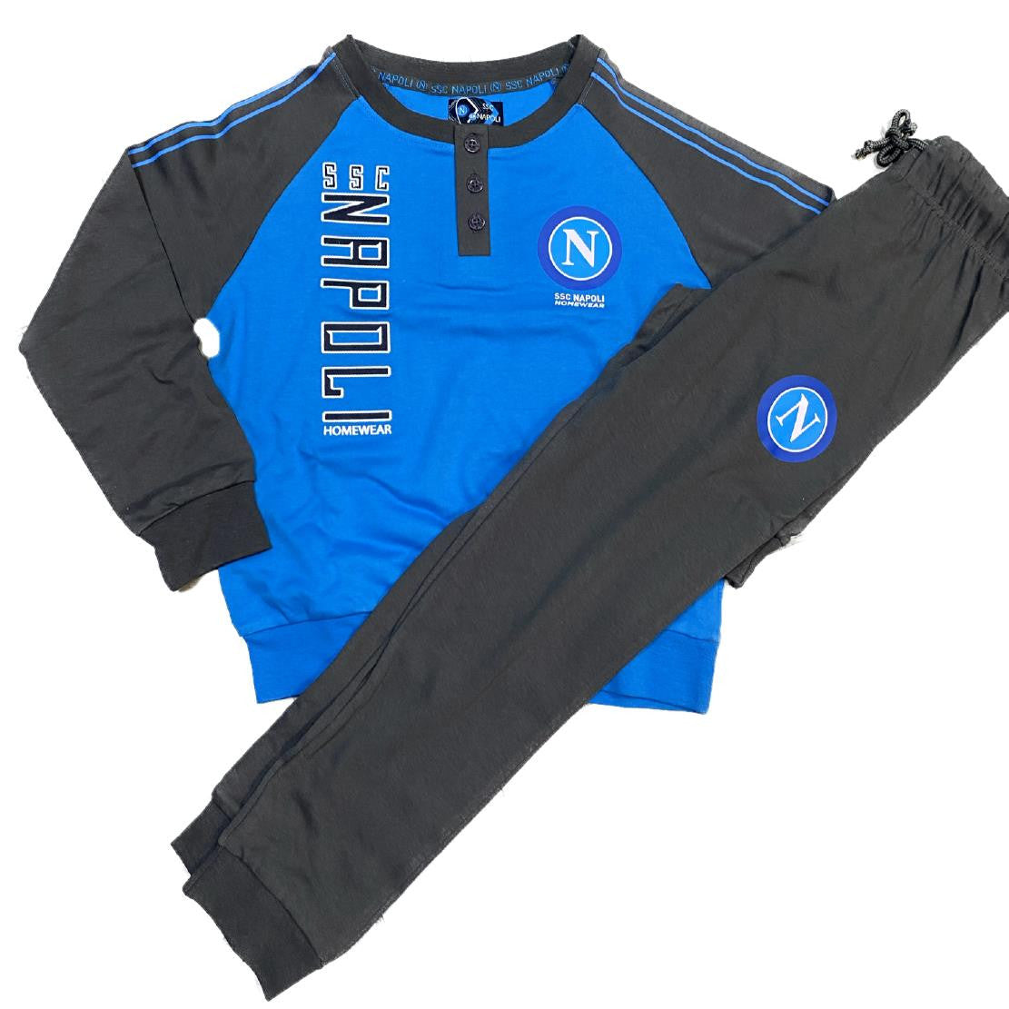 Pigiama SSC Napoli Ufficiale Caldo Cotone Interlock Ragazzo / Uomo – PS 41416