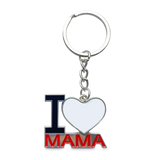 Portachiavi In Metallo Sagomato “I Love Mama” – “I Love Papà” Personalizzabile Idea Regalo PS 12710