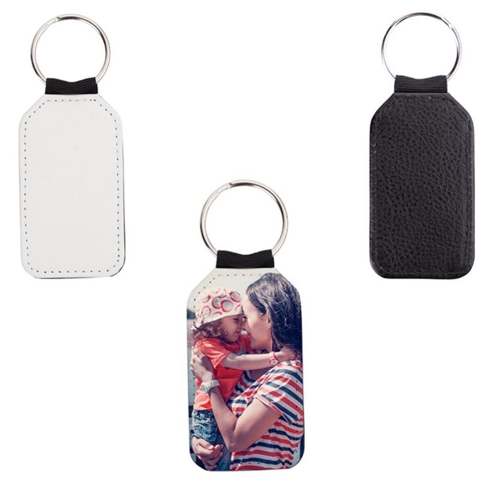 Portachiavi Personalizzabile EcoPelle Foto Frasi Forme Rettangolare Cuore Tondo Glitterati – Gadget Idea Regalo PS 12722 PRS