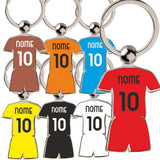 Portachiavi in Metallo Divisa Sportiva Personalizzabile con Nome e Numero | Portachiavi Maglia Calcio PS 05237