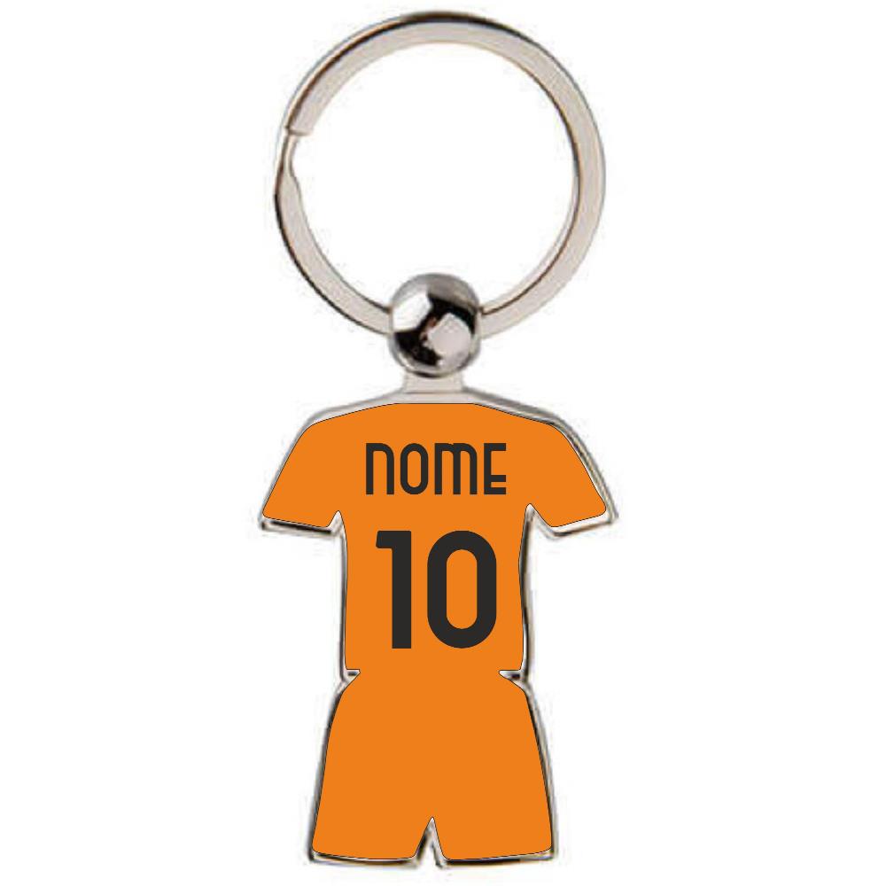 Portachiavi in Metallo Divisa Sportiva Personalizzabile con Nome e Numero | Portachiavi Maglia Calcio PS 05237