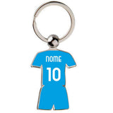 Portachiavi in Metallo Divisa Sportiva Personalizzabile con Nome e Numero | Portachiavi Maglia Calcio PS 05237