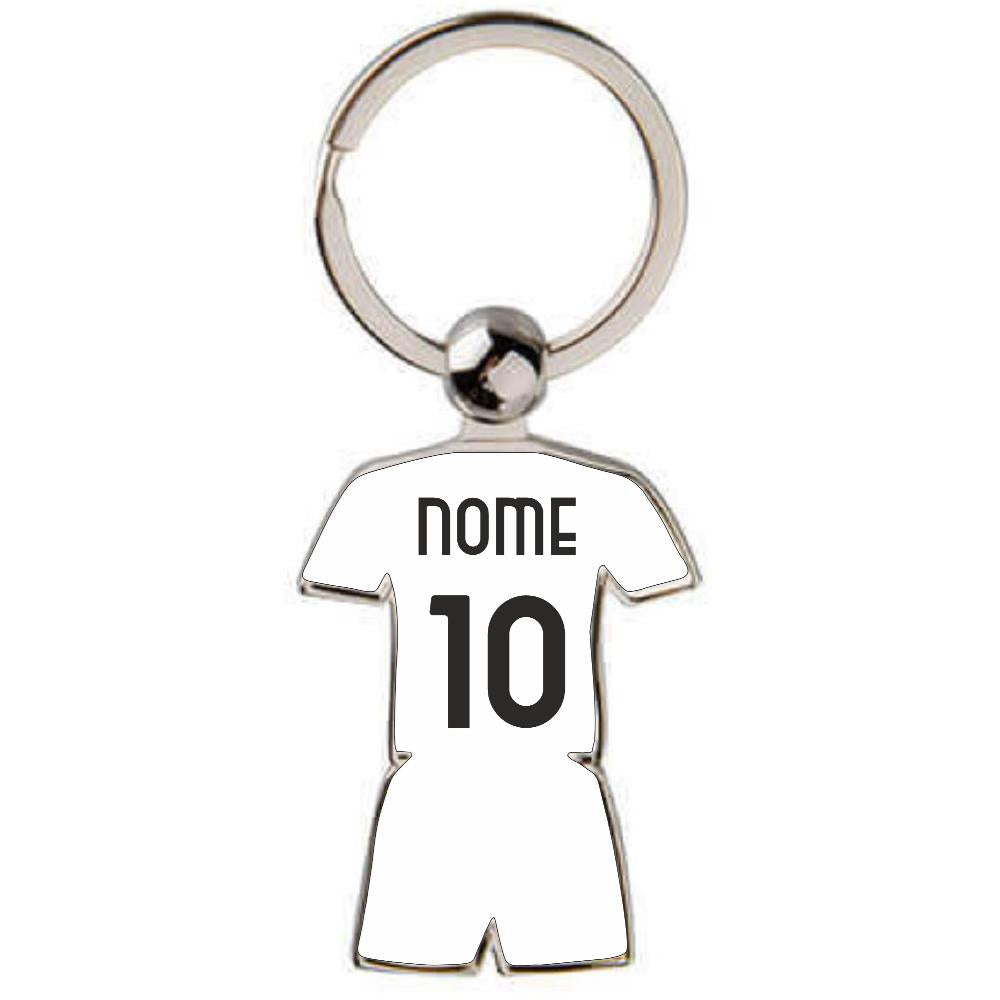 Portachiavi in Metallo Divisa Sportiva Personalizzabile con Nome e Numero | Portachiavi Maglia Calcio PS 05237