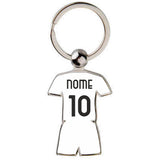 Portachiavi in Metallo Divisa Sportiva Personalizzabile con Nome e Numero | Portachiavi Maglia Calcio PS 05237