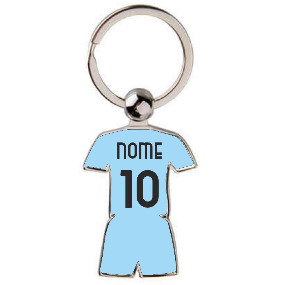 Portachiavi in Metallo Divisa Sportiva Personalizzabile con Nome e Numero | Portachiavi Maglia Calcio PS 05237