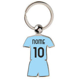 Portachiavi in Metallo Divisa Sportiva Personalizzabile con Nome e Numero | Portachiavi Maglia Calcio PS 05237