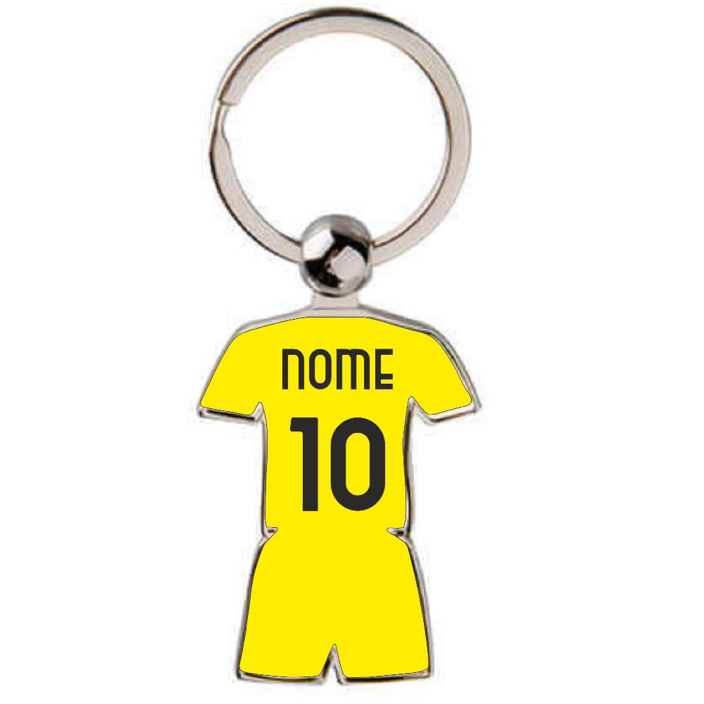 Portachiavi in Metallo Divisa Sportiva Personalizzabile con Nome e Numero | Portachiavi Maglia Calcio PS 05237