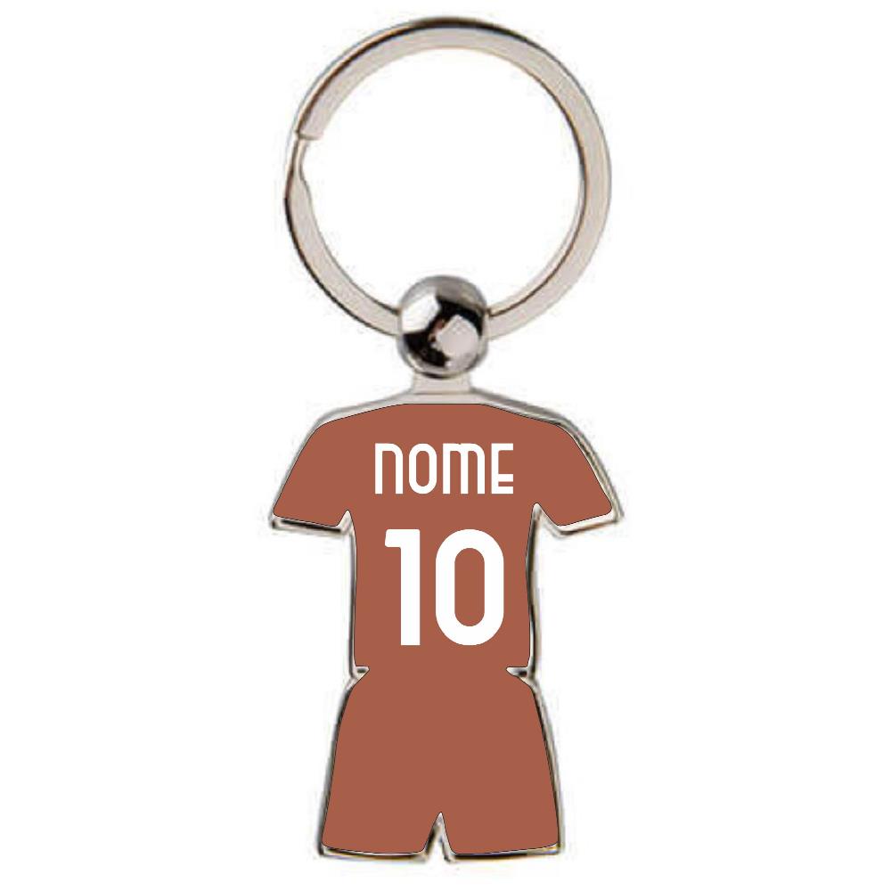 Portachiavi in Metallo Divisa Sportiva Personalizzabile con Nome e Numero | Portachiavi Maglia Calcio PS 05237