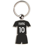 Portachiavi in Metallo Divisa Sportiva Personalizzabile con Nome e Numero | Portachiavi Maglia Calcio PS 05237