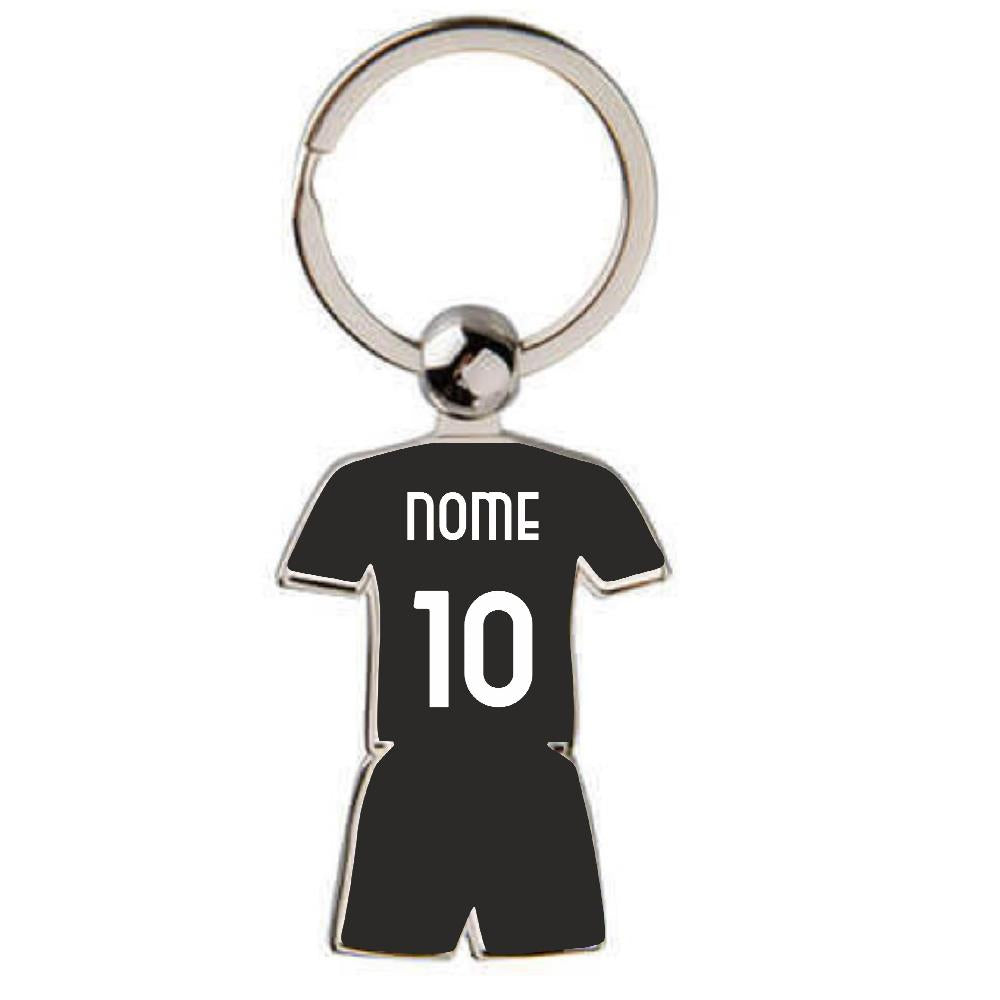 Portachiavi in Metallo Divisa Sportiva Personalizzabile con Nome e Numero | Portachiavi Maglia Calcio PS 05237