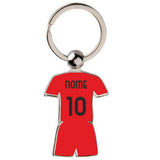 Portachiavi in Metallo Divisa Sportiva Personalizzabile con Nome e Numero | Portachiavi Maglia Calcio PS 05237