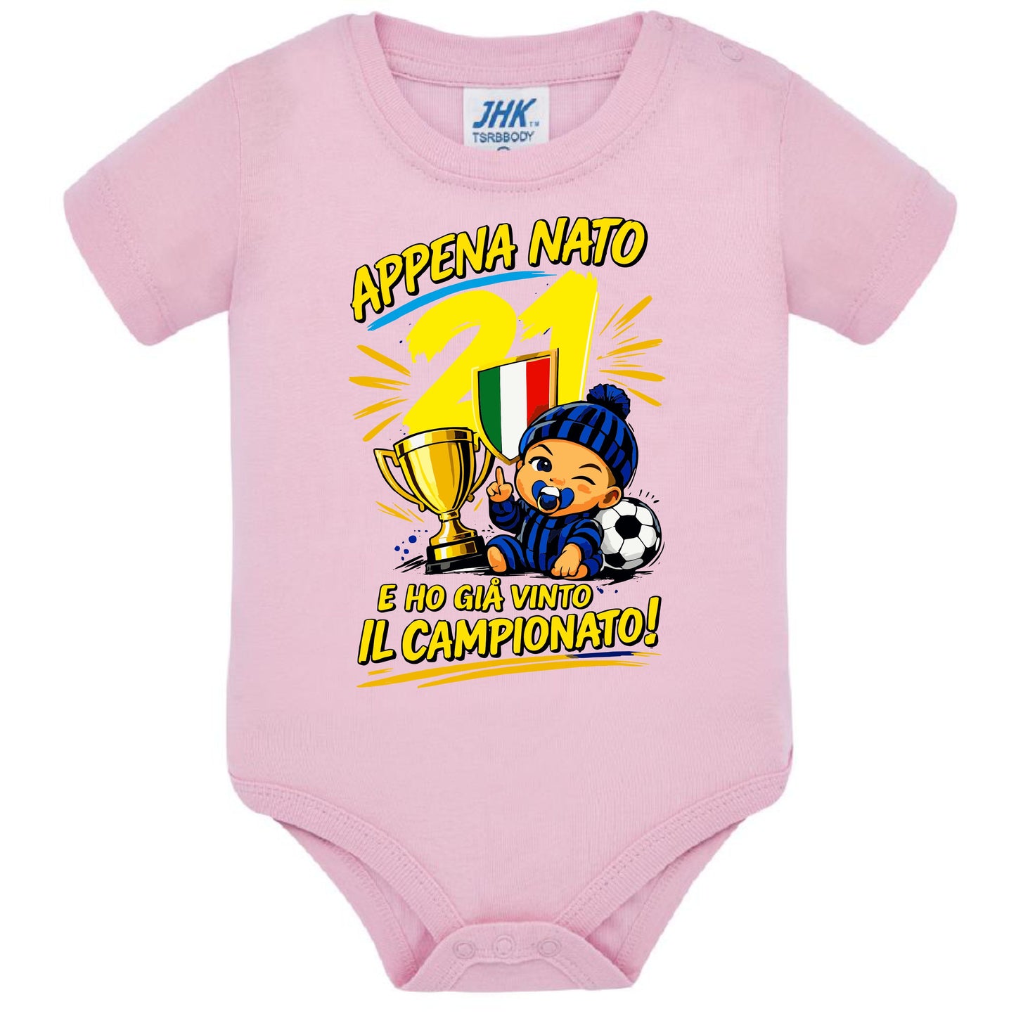 Body Scudetto Calcio InterNazionale Appena Nato e' Ho Gia Vinto Il Campionato NeroAzzurri Campioni D'Italia 2025/2026 21 Scudetti PS 28180-INT-10