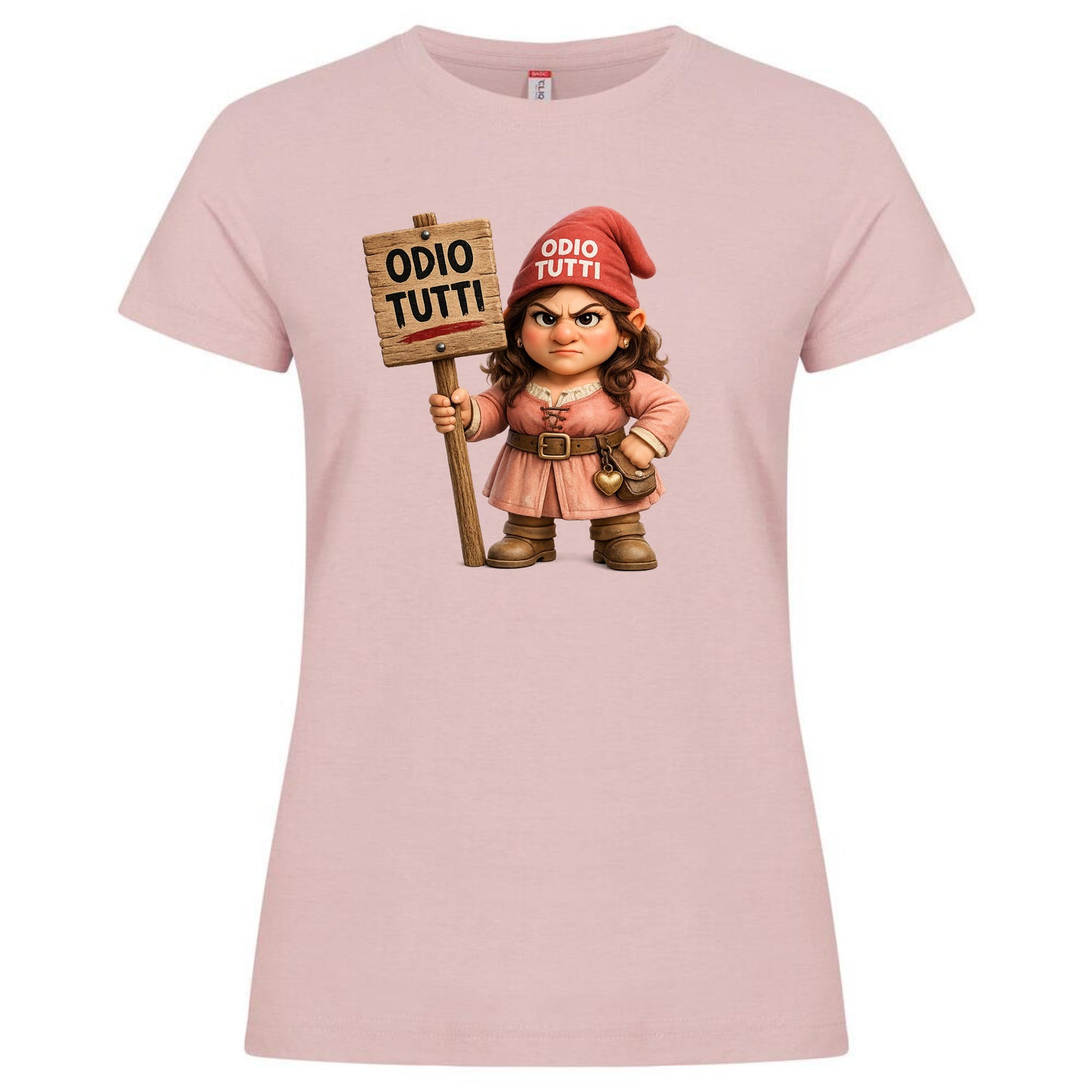 T-Shirt Donna Odio Tutti – Idea regalo – Personalizzabile Con Nom e Sulla Schiena PS 28870-034