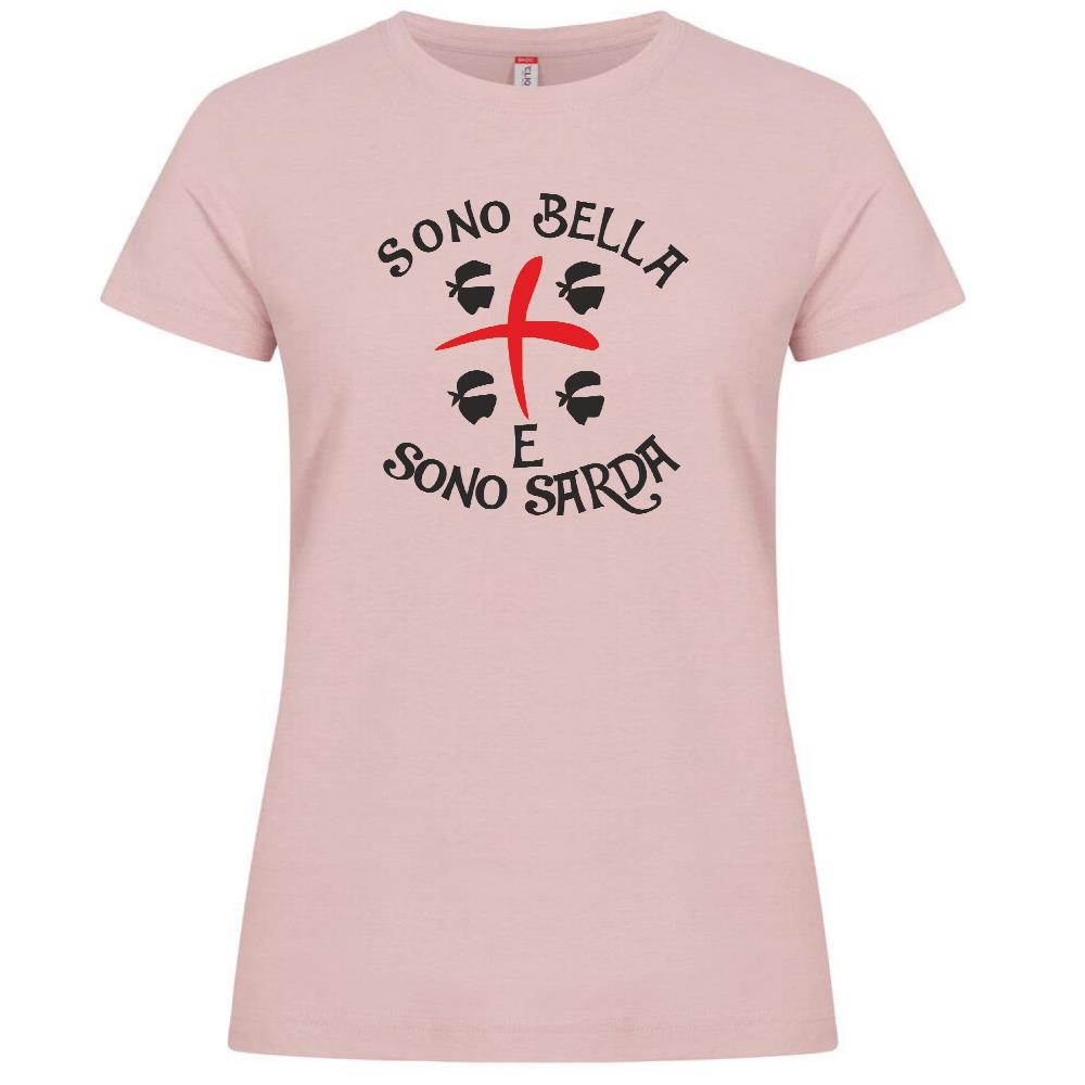 T-Shirt Donna “Sono Bella e Sono Sarda” – Maglietta Manica Corta – PS 28870-020