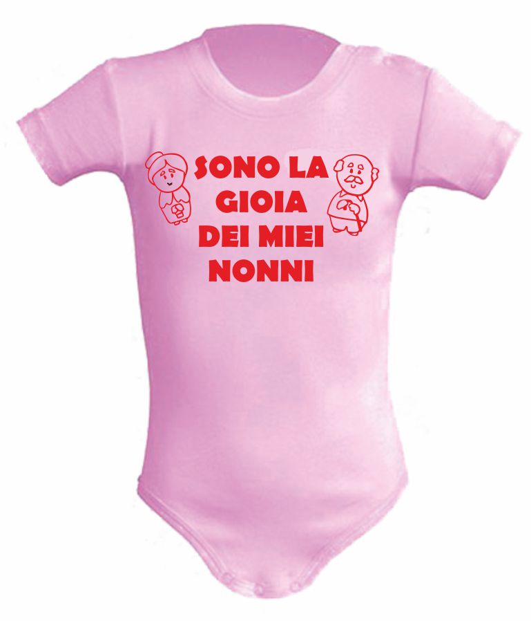 Body Neonato “Sono La Gioia Dei Miei Nonni” 100% Cotone Idea Regalo PS 28180-0008