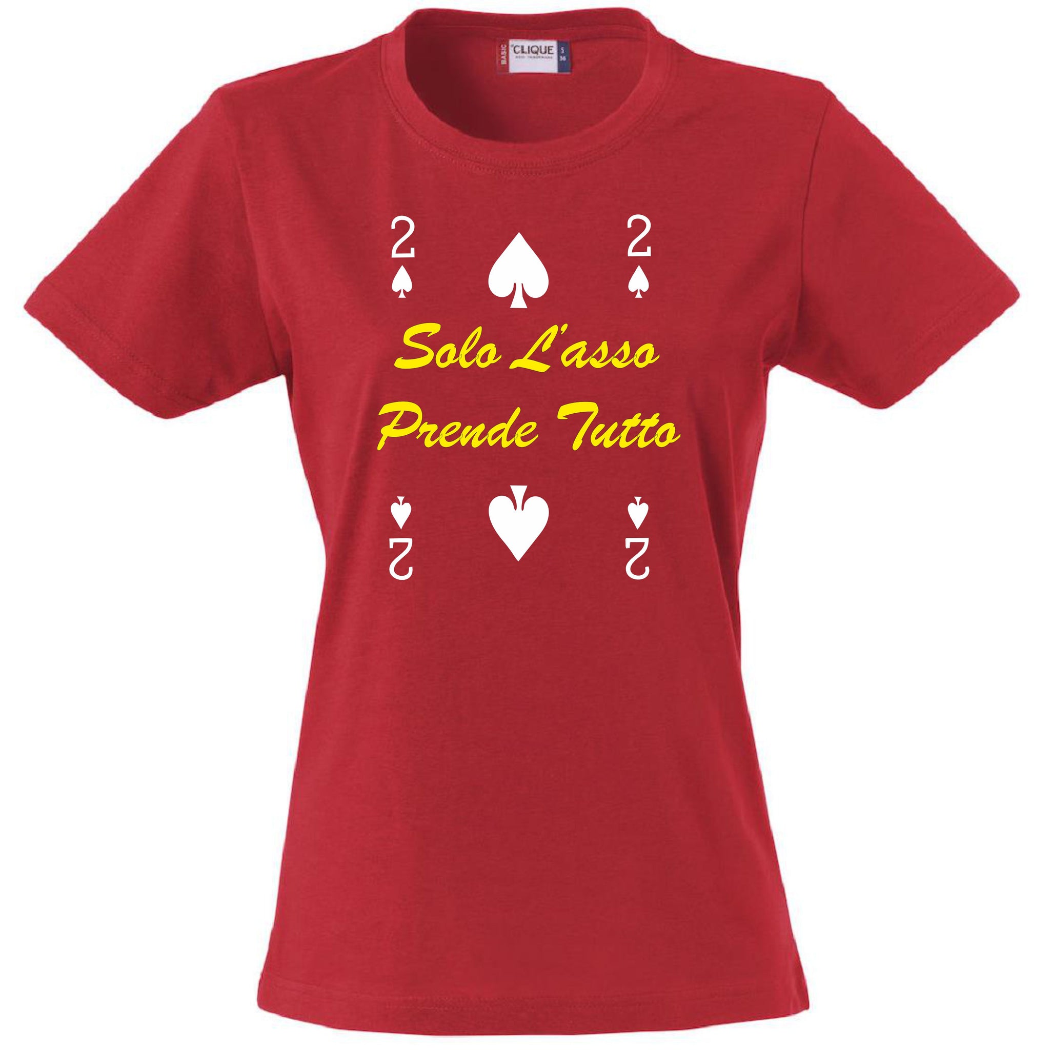 T-Shirt Donna “2 di Picche – Solo l’Asso Prende Tutto” – PS 28870-005