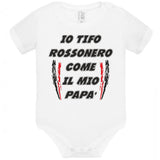 Body Neonato Tifosi Calcio Personalizzabile Roma Napoli Torino o La Tua Squadra Del Cuore 100% Cotone PS 28180-0041 PRS