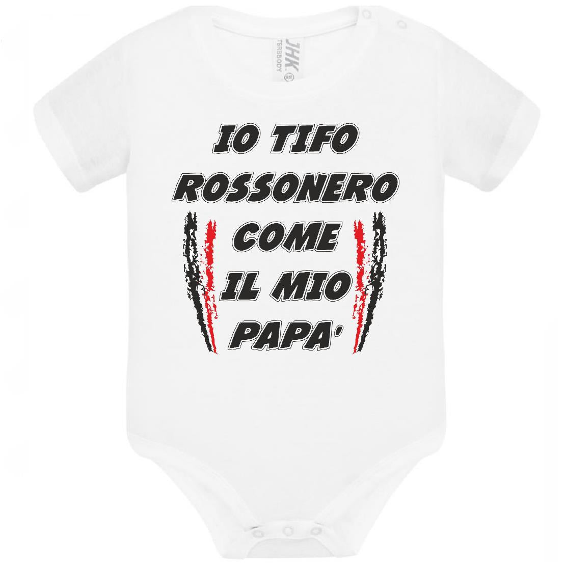 Body Neonato Tifosi Calcio Personalizzabile Roma Napoli Torino o La Tua Squadra Del Cuore 100% Cotone PS 28180-0041 PRS