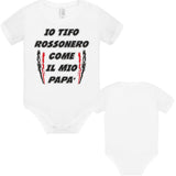 Body Neonato Tifosi Calcio Personalizzabile Roma Napoli Torino o La Tua Squadra Del Cuore 100% Cotone PS 28180-0041 PRS