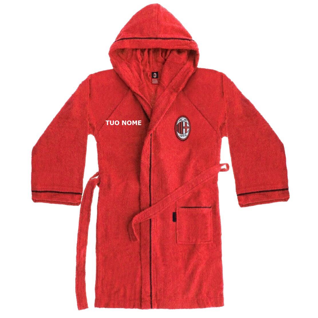 Accappatoio MILAN Salvaspazio Personalizzabile – Prodotto Ufficiale ACMILAN   – Mod. PS 02959-BS