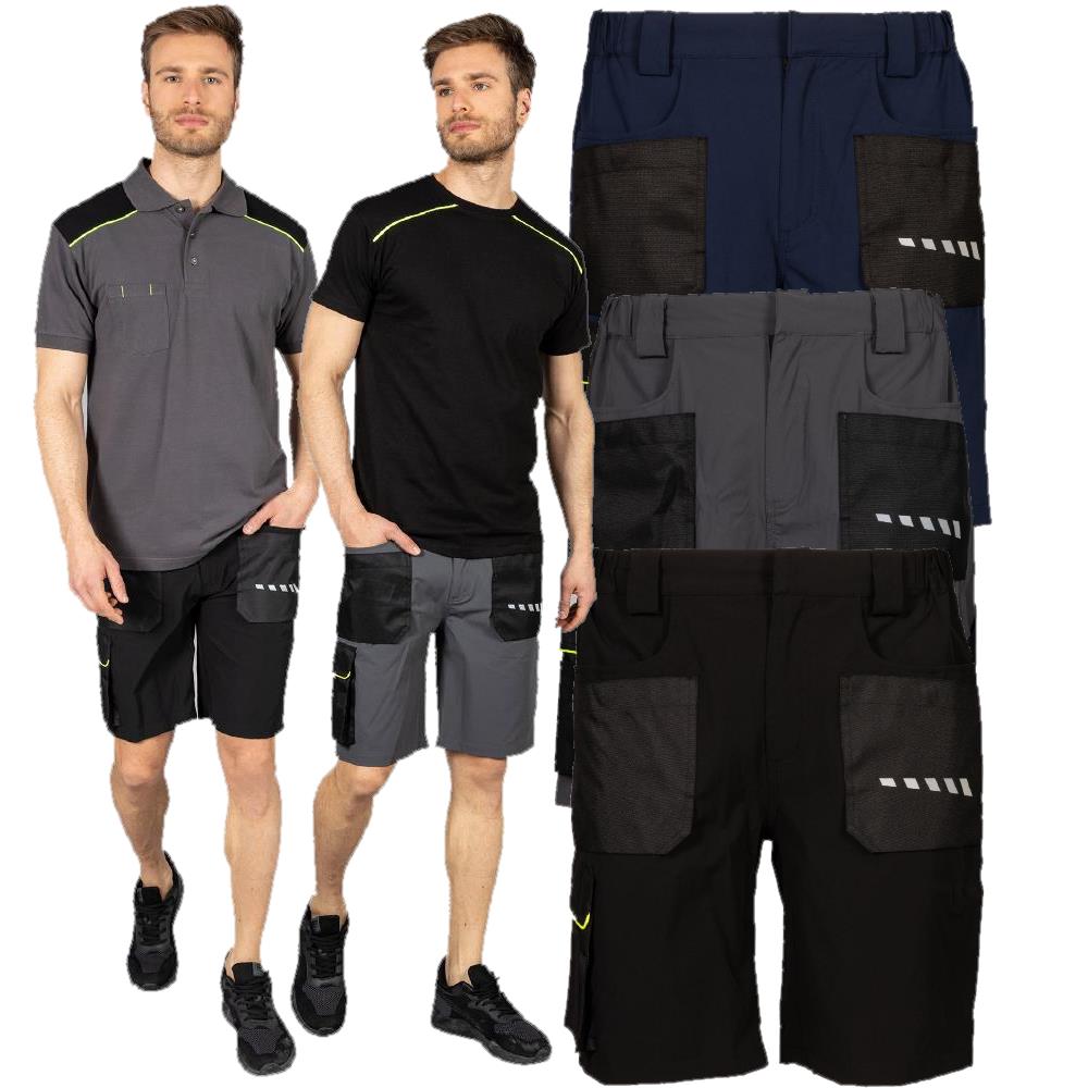 Pantalone Corto da Lavoro 4STRETCH – Bermuda Impermeabile Tonale Personalizzabile PS 40580 PRS