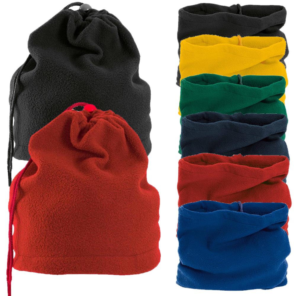 Fascia ScaldaCollo In Polar Trasformabile In Cappello Con Cordino Personalizzata Con Ricamo PS 40311