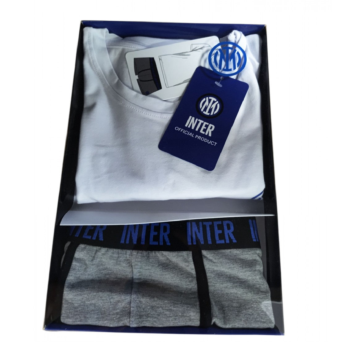Set Intimo Inter Corto Cotone & Elastan – Maglia + Boxer Ufficiale FC Internazionale – PS 10306