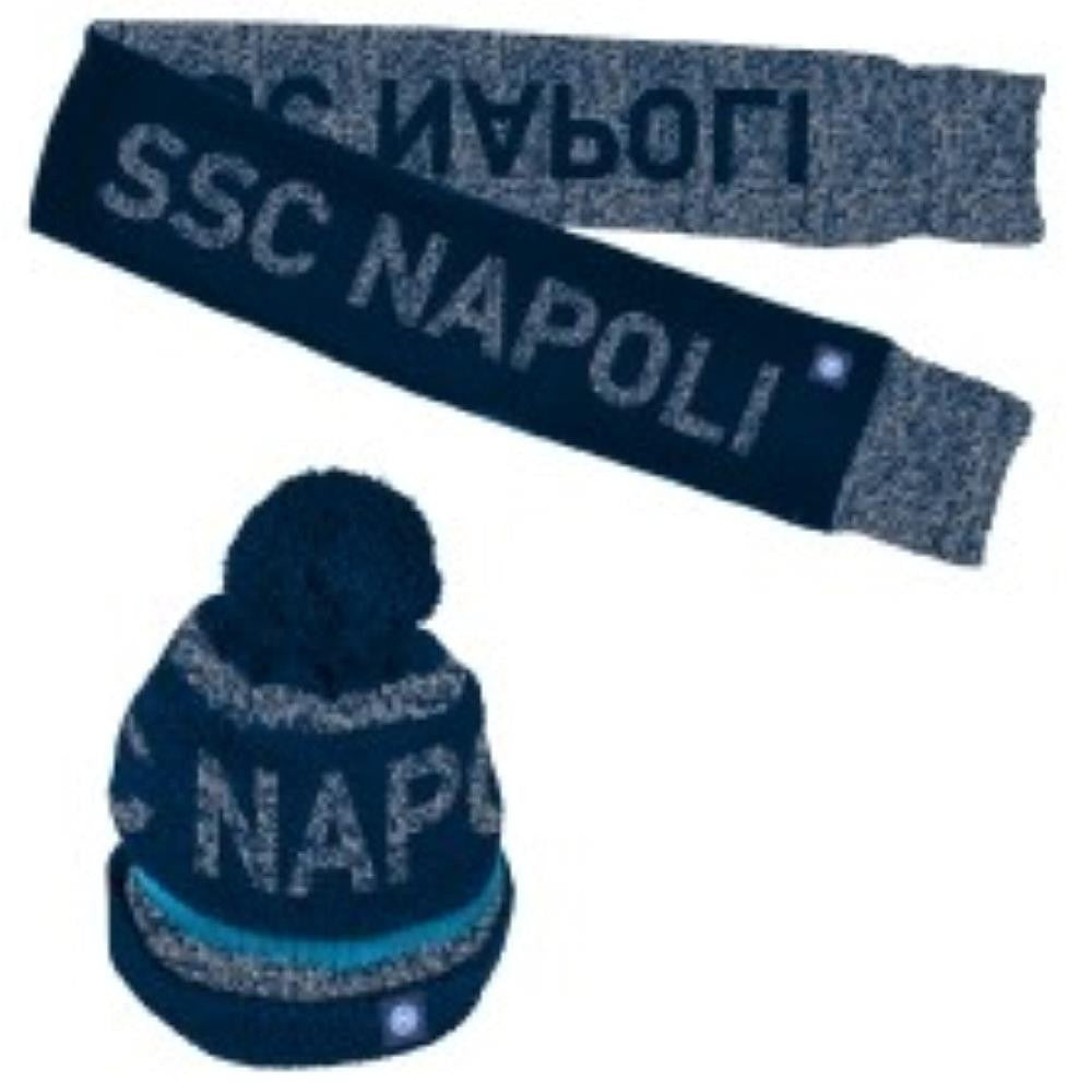 Set SSC Napoli Cappello con PonPon + Sciarpa Jacquard – Prodotto Ufficiale – PS 18555-18556