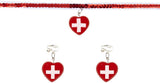 Collana con Orecchini Infermiera – Accessorio Costume Carnevale – PS 11724