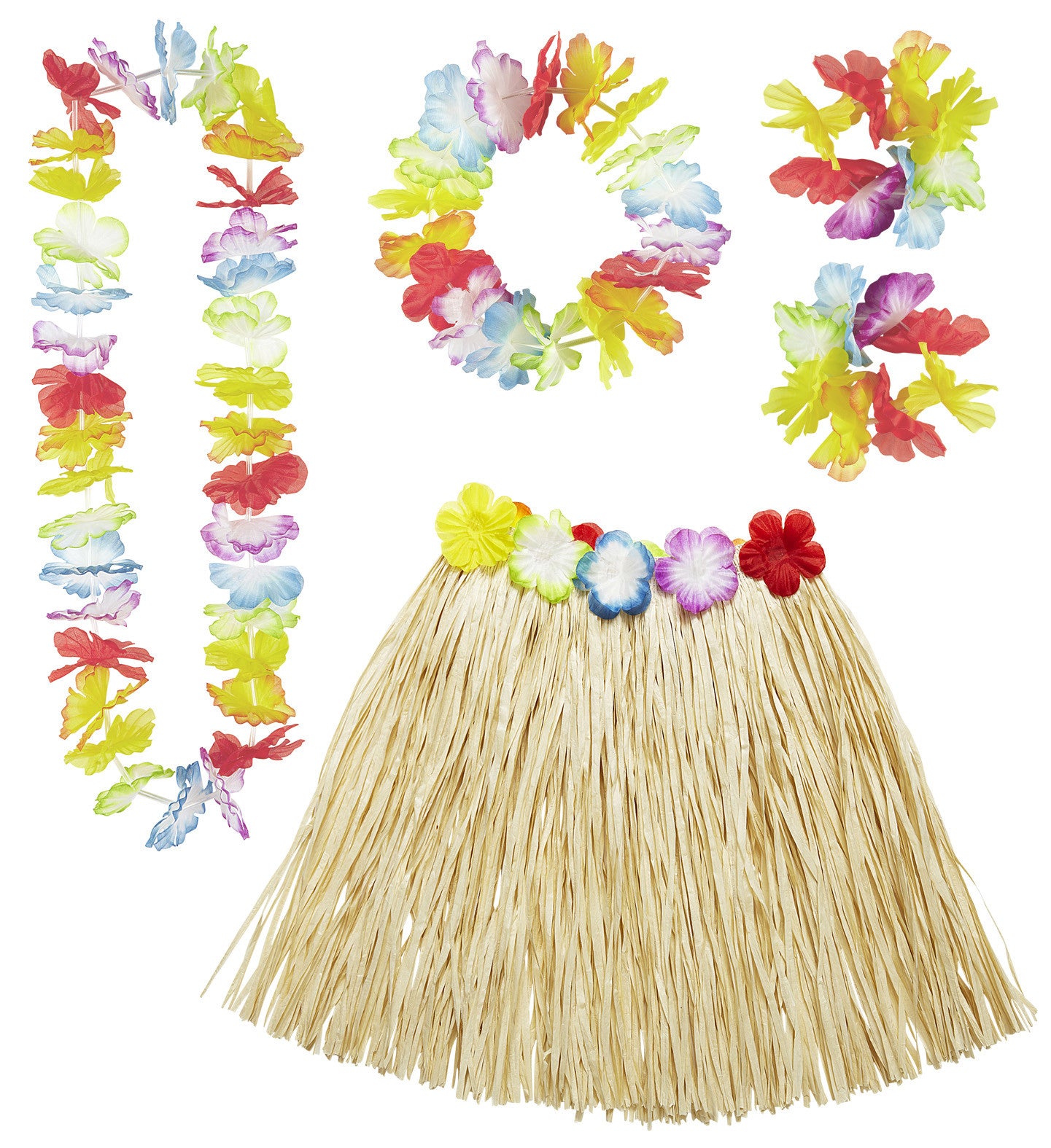 Set Hawaiana con Fiori – Accessorio Costume Carnevale – PS 08171