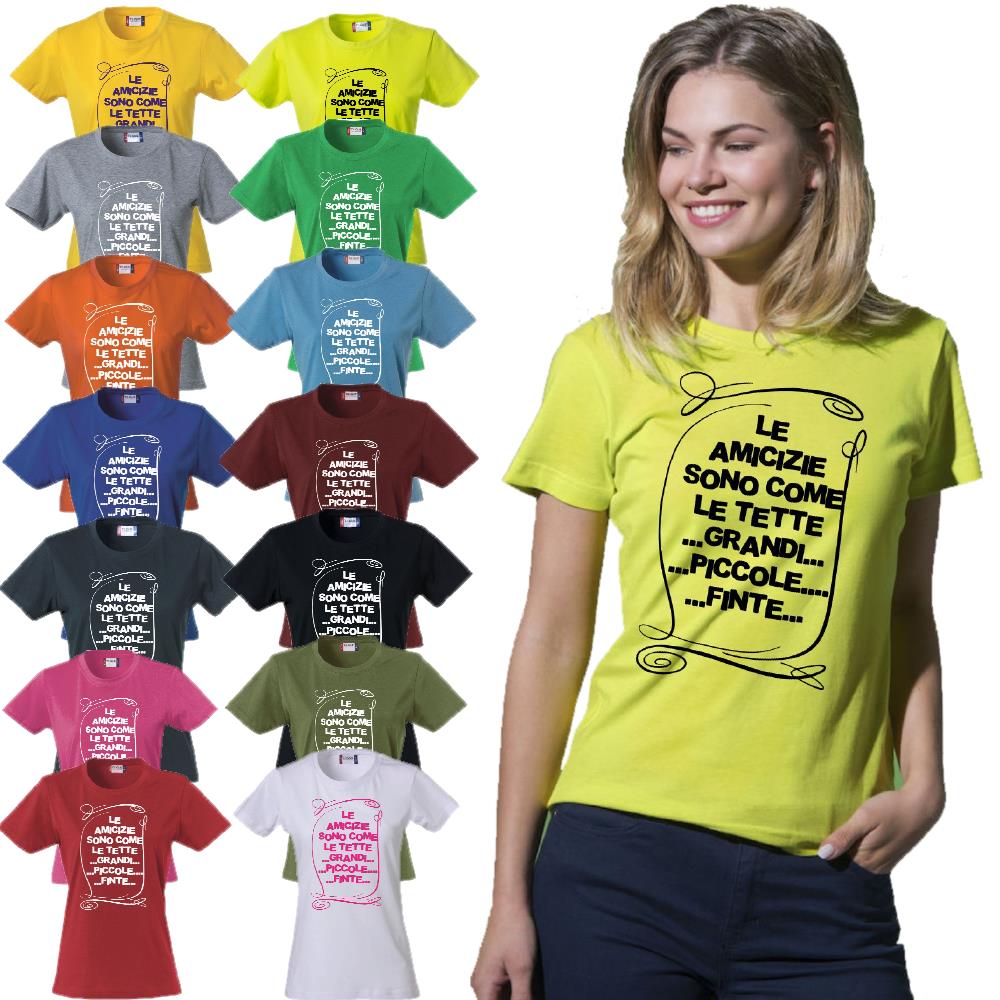 T-Shirt Donna “Le Amicizie Sono Come…” – Maglietta Divertente – PS 28870-012