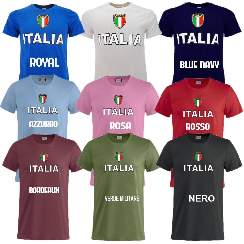 T-Shirt Italia Personalizzabile con Nome e Numero – Cotone – Bambino e Uomo – PS 27431