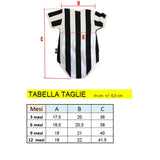 Body Neonato Bianco Nero  – Personalizzabile Con Nome e Numero PS 32764