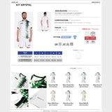 Completo Calcio Personalizzabile Kit KRYSTAL – Maglia e Pantaloncino – Nome e Numero PS 12801