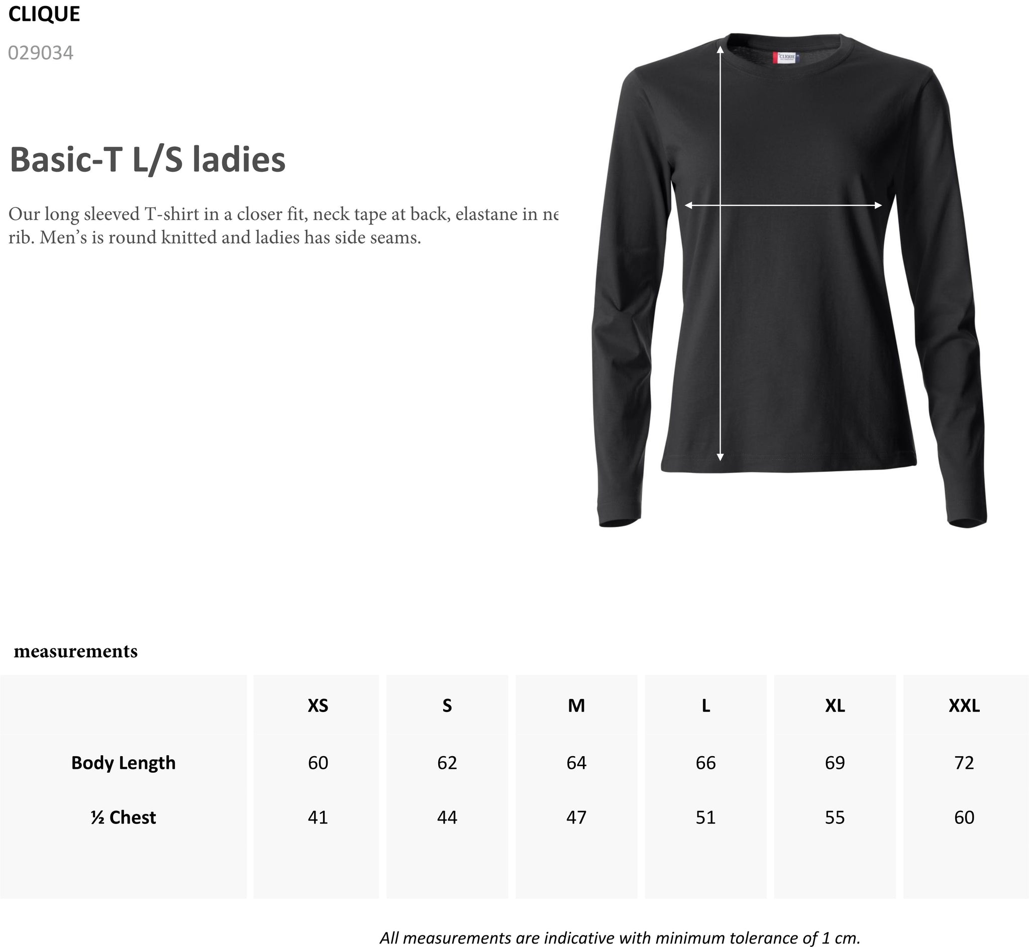 T-shirt Basic-T L/S Ladies – Manica Lunga Donna PS 35038 PRS