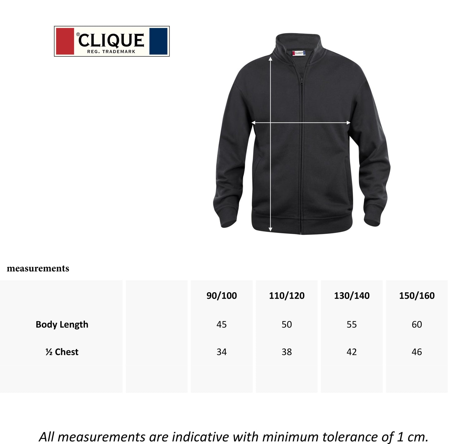 Felpa Ragazzo Cardigan Full Zip No Cappuccio – Clique – PS 32524 PRS