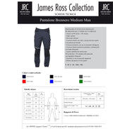 Pantaloni Da Lavoro Elasticizzati Brennero Medium Multitasche Tecnici Personalizzabili JRC PS 46580 PRS