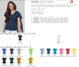 T-Shirt Donna V-Nek Maglia Manica Corta Collo a V Stedman Maglietta Adulto Unisex Personalizzabile PS 33746