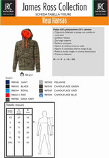 Felpa con Cappuccio Kansas Camouflage Personalizzabile con Scritte o Loghi – PS 28432-BS