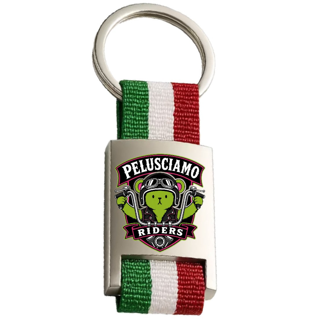 Portachiavi in Metallo con Cinturino in Poliestere Personalizzabile PS 00150