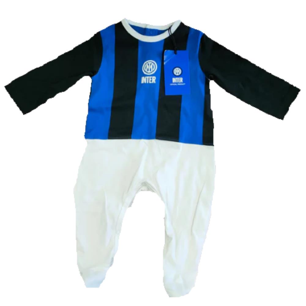 Inter Jump Suit Neonato – Tutina Unisex a Righe Nerazzurre con Logo – 0-24 Mesi – PS 03700