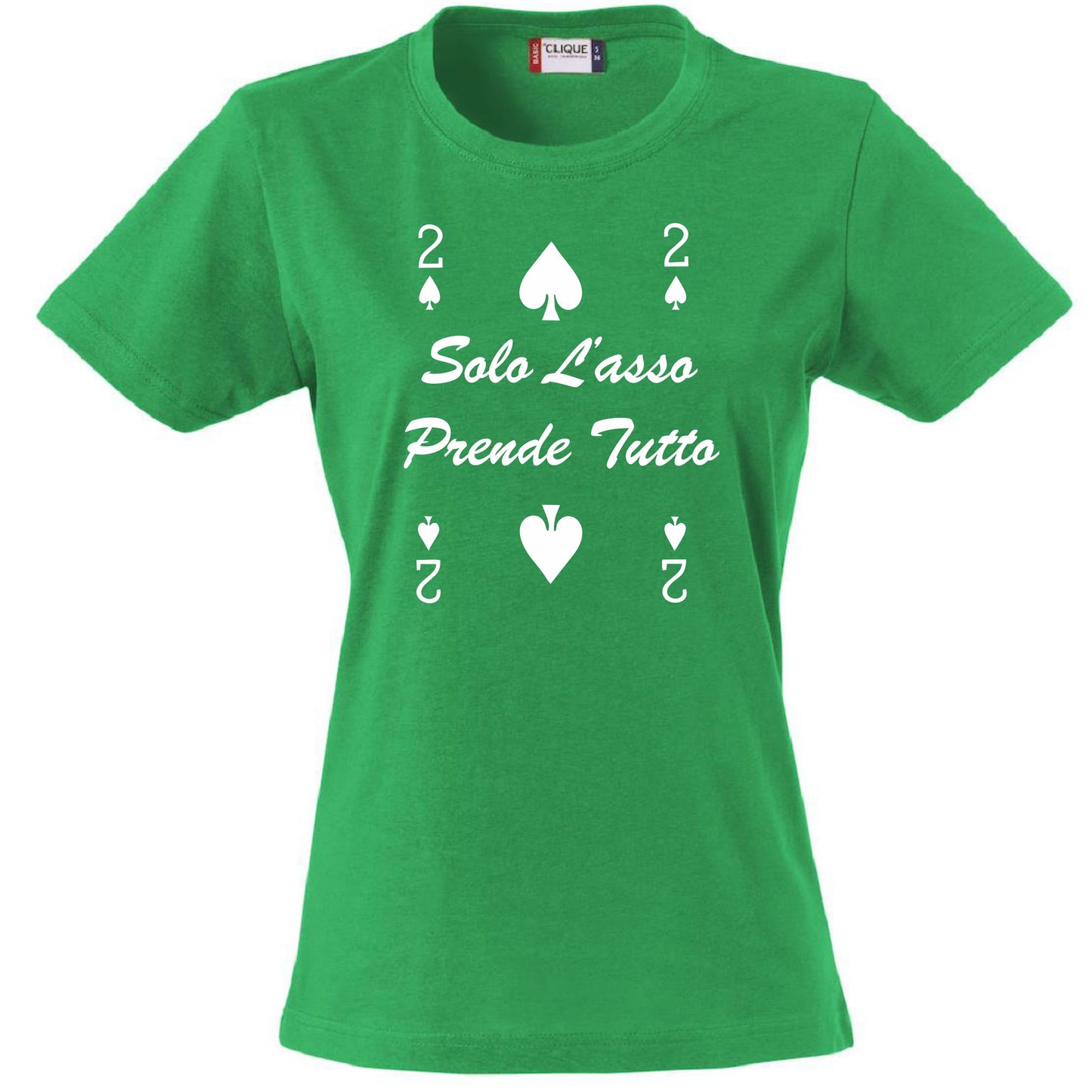 T-Shirt Donna “2 di Picche – Solo l’Asso Prende Tutto” – PS 28870-005
