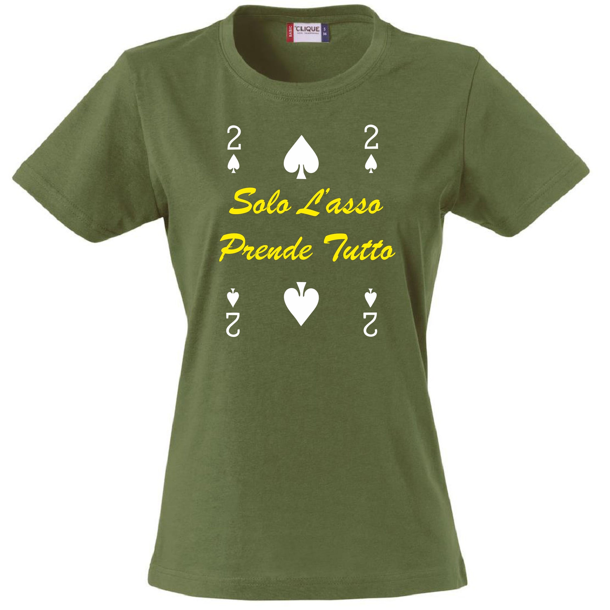 T-Shirt Donna “2 di Picche – Solo l’Asso Prende Tutto” – PS 28870-005