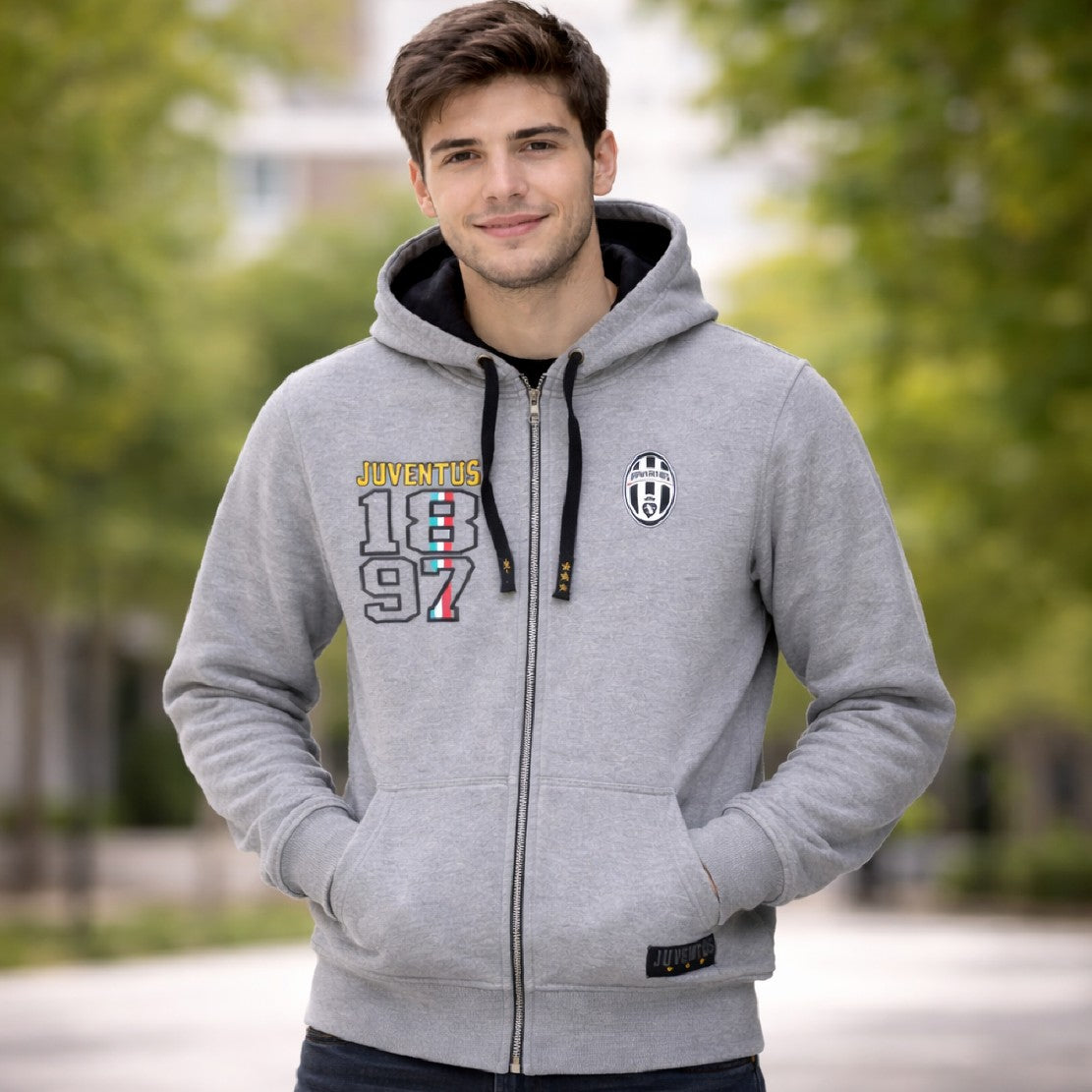 Felpa con Cappuccio Juventus – Abbigliamento Ufficiale Logo Storico  – PS 18864